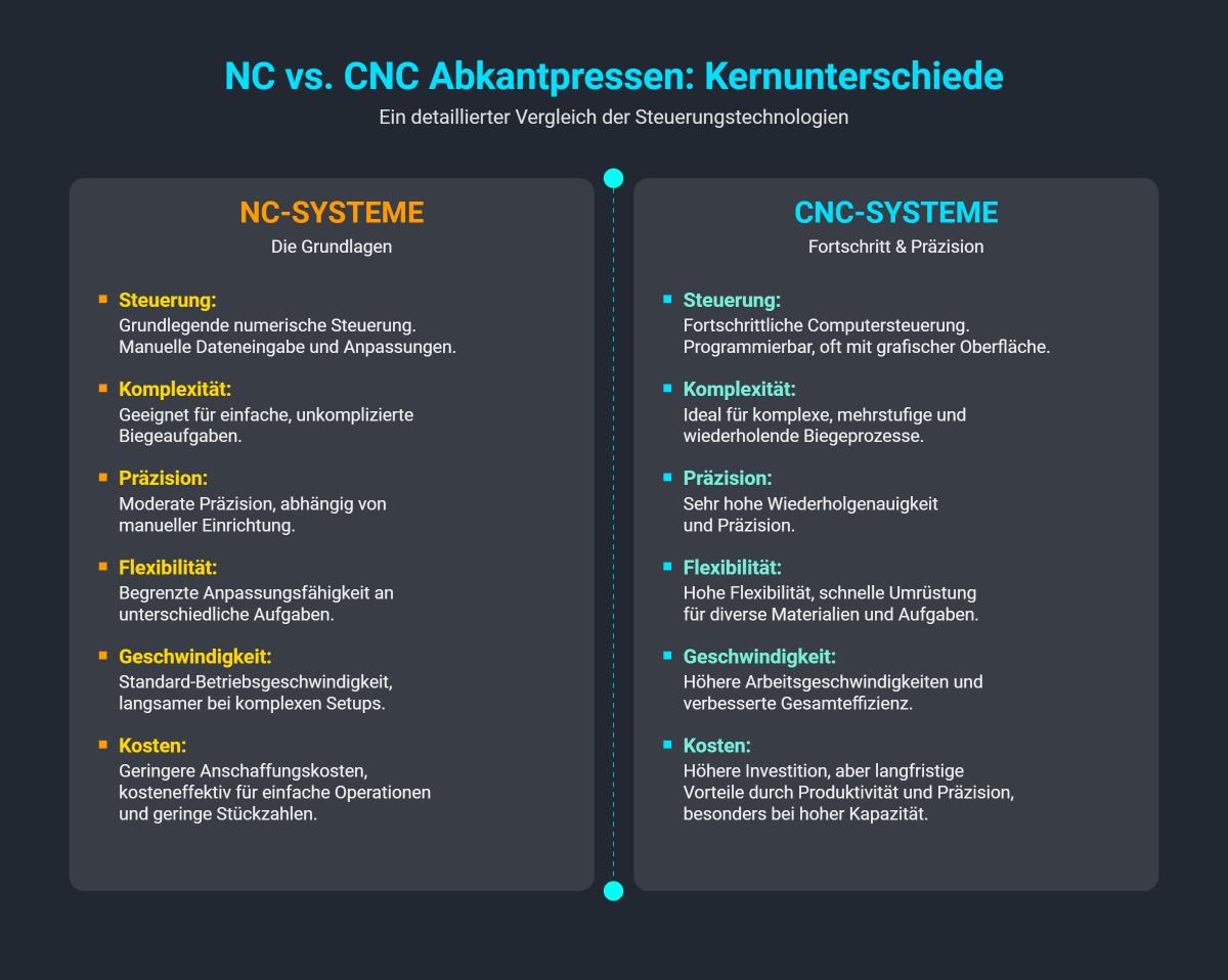 NC vs. CNC-Abkantpressen: Wichtige Unterschiede und wann man welche wählen sollte