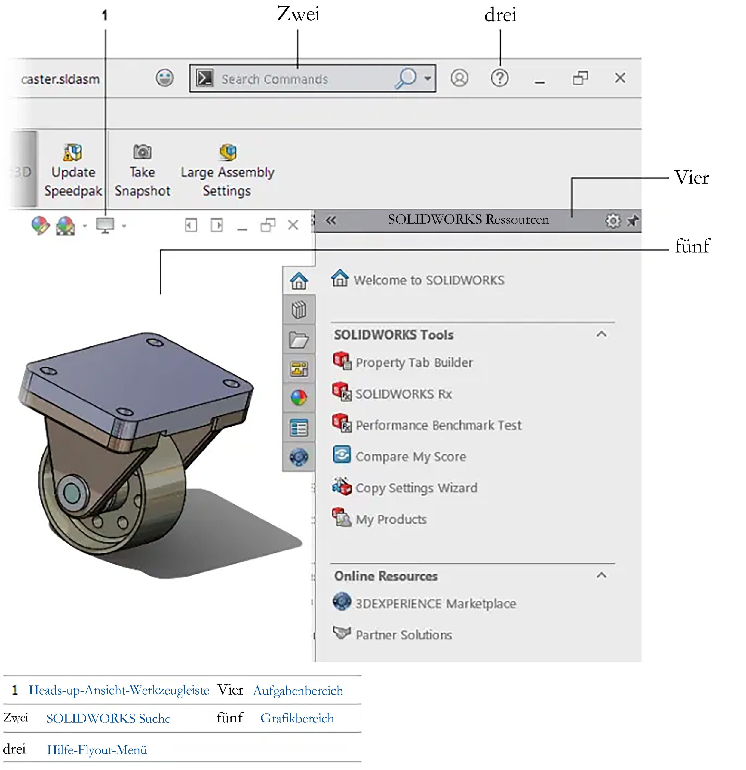 Autodesk Fusion vs. SolidWorks: Benutzeroberfläche