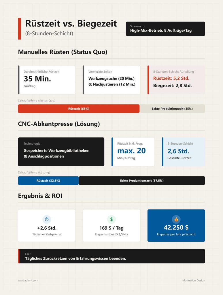Rüstzeit vs. Biegezeit