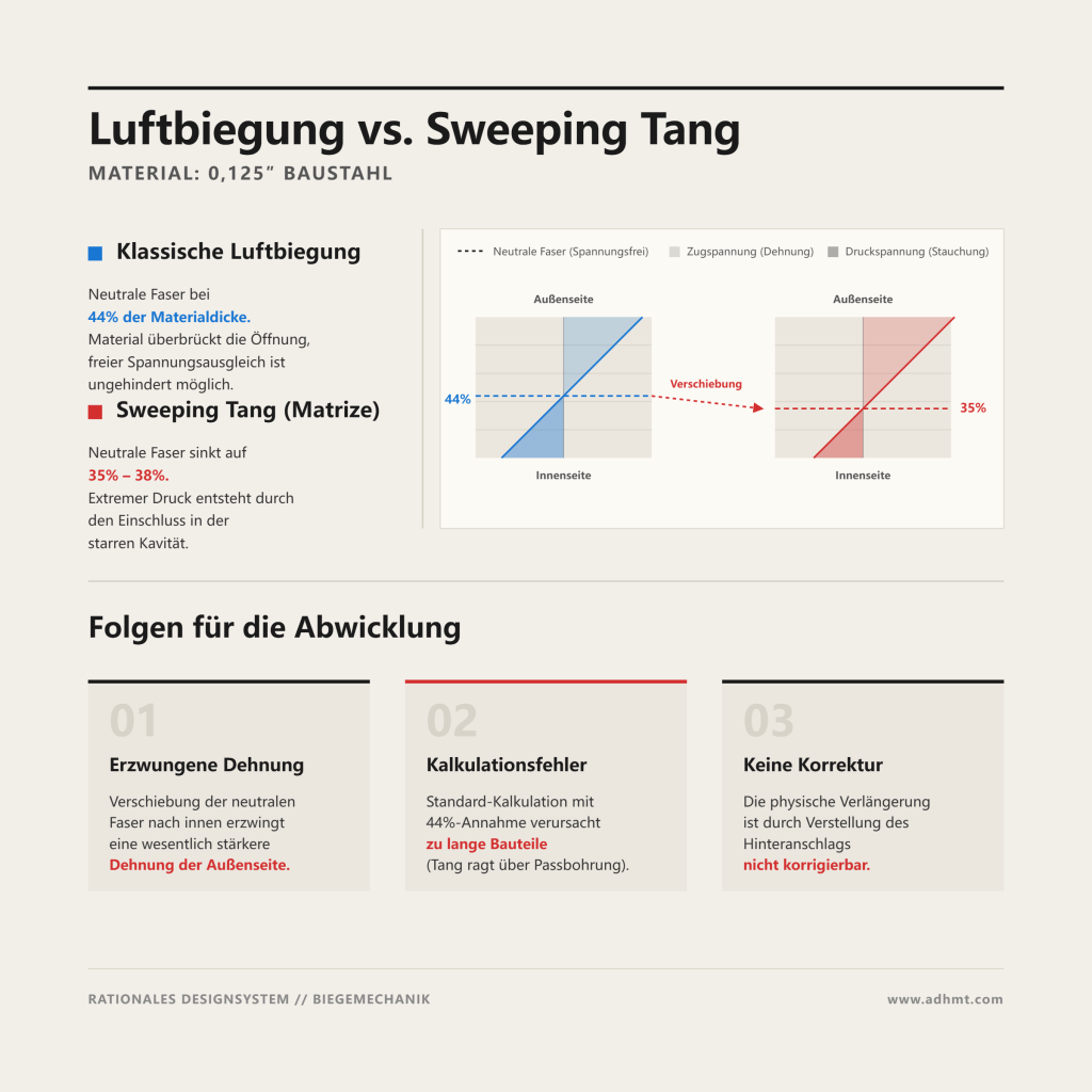 Luftbiegung vs. Sweeping Tang
